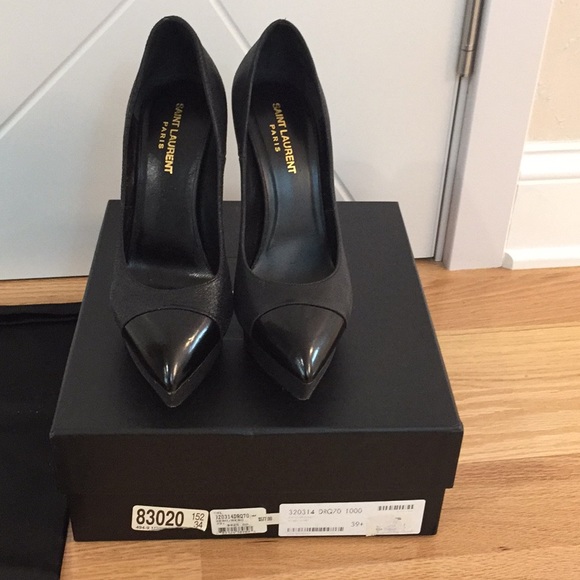 YSL authentic pumps black with patent toe EUR 39.5 - Picture 1 of 8